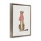 Stupell Industries Trendy Cheetah with Ribbon Framed Floater Canvas Wall Art Design by Patricia Pinto